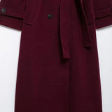 Lauren | Burgundy Tailored Trench Coat