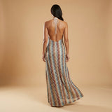 Zafira Solstice | Boho Halter Maxi Dress