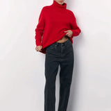 Rouge Comfort | Oversized Turtleneck Knit Sweater