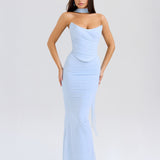 Malu | Mesh Corset & Maxi Skirt Set