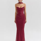 Malu | Mesh Corset & Maxi Skirt Set