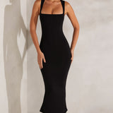 Silhouette Form | Square Neck Bodycon Midi Dress