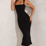 Silhouette Form | Square Neck Bodycon Midi Dress