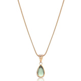 Emerald Glow | Teardrop Gemstone Necklace