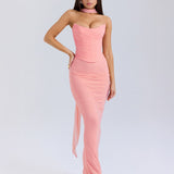 Malu | Mesh Corset & Maxi Skirt Set