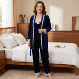 Kristen | Velvet Lace Sleepwear Set