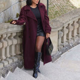Lauren | Burgundy Tailored Trench Coat