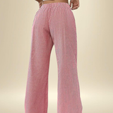 Tatienne | Wide Leg Pants Elastic Waist Drawstring