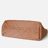 Elara Weave | Handwoven Leather Tote with Large Capacity
