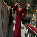 Noélisse | Long Sleeve Flowing Maxi Dress