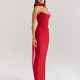 Malu | Mesh Corset & Maxi Skirt Set