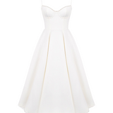 Arabella | Satin Sweetheart Corset Midi Dress