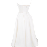 Arabella | Satin Sweetheart Corset Midi Dress