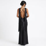 Éliane Noire | Cowl Neck Wedding Guest Maxi Dress