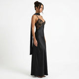 Éliane Noire | Cowl Neck Wedding Guest Maxi Dress