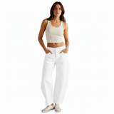Calivra | Wide Leg Denim Trousers Mid Waist