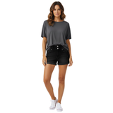 Ravelle | Distressed Denim Hot Pants High Waist Rolled Hem