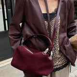 Terra Suede | Soft Suede Shoulder and Crossbody Bag with Zip Closure