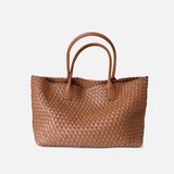 Elara Weave | Handwoven Leather Tote with Large Capacity