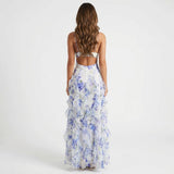 Eliora Soleil | Floral Corset Maxi Wedding Guest Dress