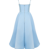 Arabella | Satin Sweetheart Corset Midi Dress