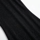 Noir Lumière | Shimmer Square Neck Maxi Dress