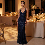 Celestia Ravienne | Sequin Wedding Guest Maxi Dress