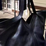 Valencia | Oversized Leather Tote with Structured Handles