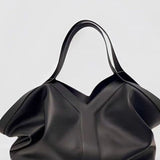 Valencia | Oversized Leather Tote with Structured Handles