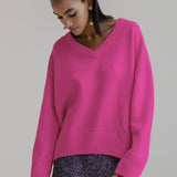 Alina | Relaxed V Neck Knit Sweater