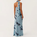 Aurelia Miréne | Asymmetric Floral Wedding Guest Maxi Dress