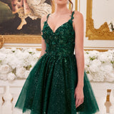 Seraphina Fleur | A-Line Floral Appliqué Cocktail Dress