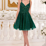 Seraphina Fleur | A-Line Floral Appliqué Cocktail Dress