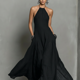 Noémi | Linen Halter Maxi Dress