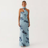 Aurelia Miréne | Asymmetric Floral Wedding Guest Maxi Dress