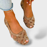 Vivara Noelle | Suede Cross Strap Sandals
