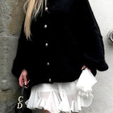 Marielle | Oversized Button Front Knit Cardigan