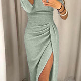 Ardena | Off-Shoulder Slit Evening Dress