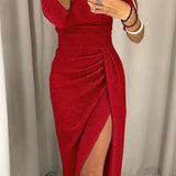 Ardena | Off-Shoulder Slit Evening Dress