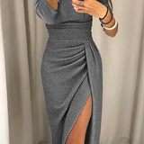 Ardena | Off-Shoulder Slit Evening Dress