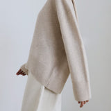 Calm Knit | Oversized Ribbed Crewneck Sweater