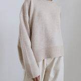 Calm Knit | Oversized Ribbed Crewneck Sweater
