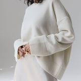 Calm Knit | Oversized Ribbed Crewneck Sweater