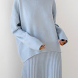 Calm Knit | Oversized Ribbed Crewneck Sweater