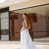 Cirella | Knit Cotton Blend Sleeveless Crop Top