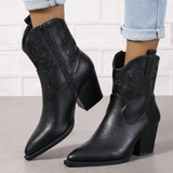 Sahara | Suede Cowboy Ankle Boots Easy Zip Comfort
