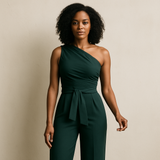 Lily | One Shoulder Belted Jumpsuit