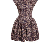 Zafrina | Puffy Dress Cheetah Print