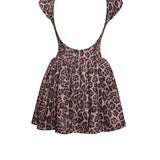 Zafrina | Puffy Dress Cheetah Print