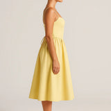 Élodie Seraphine | Spaghetti Strap Midi Wedding Guest Dress
